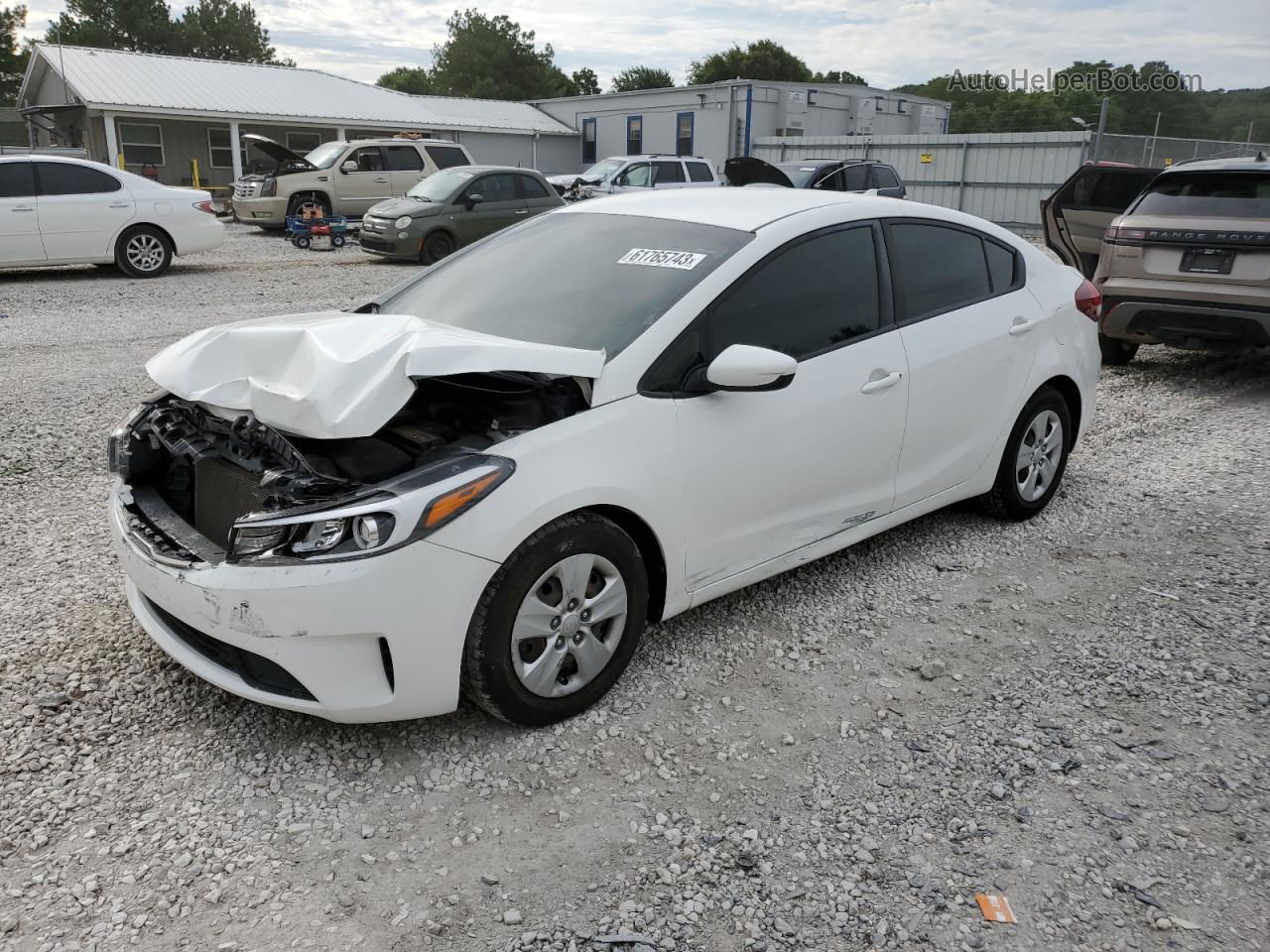 2017 Kia Forte Lx White vin: 3KPFK4A74HE090473