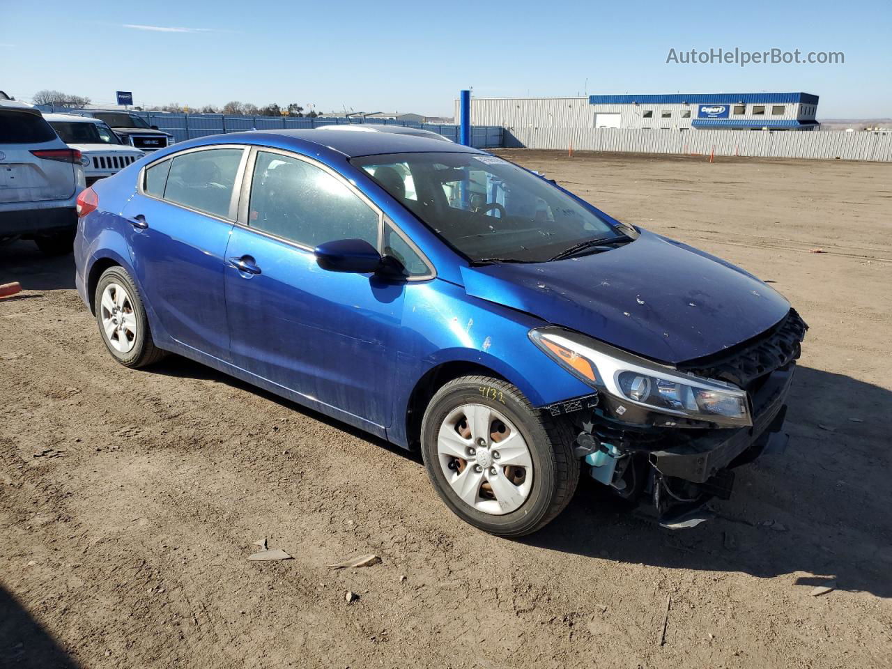 2017 Kia Forte Lx Синий vin: 3KPFK4A74HE122404