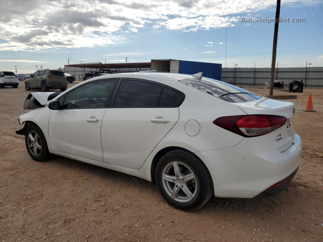 2017 Kia Forte Lx White vin: 3KPFK4A74HE152499