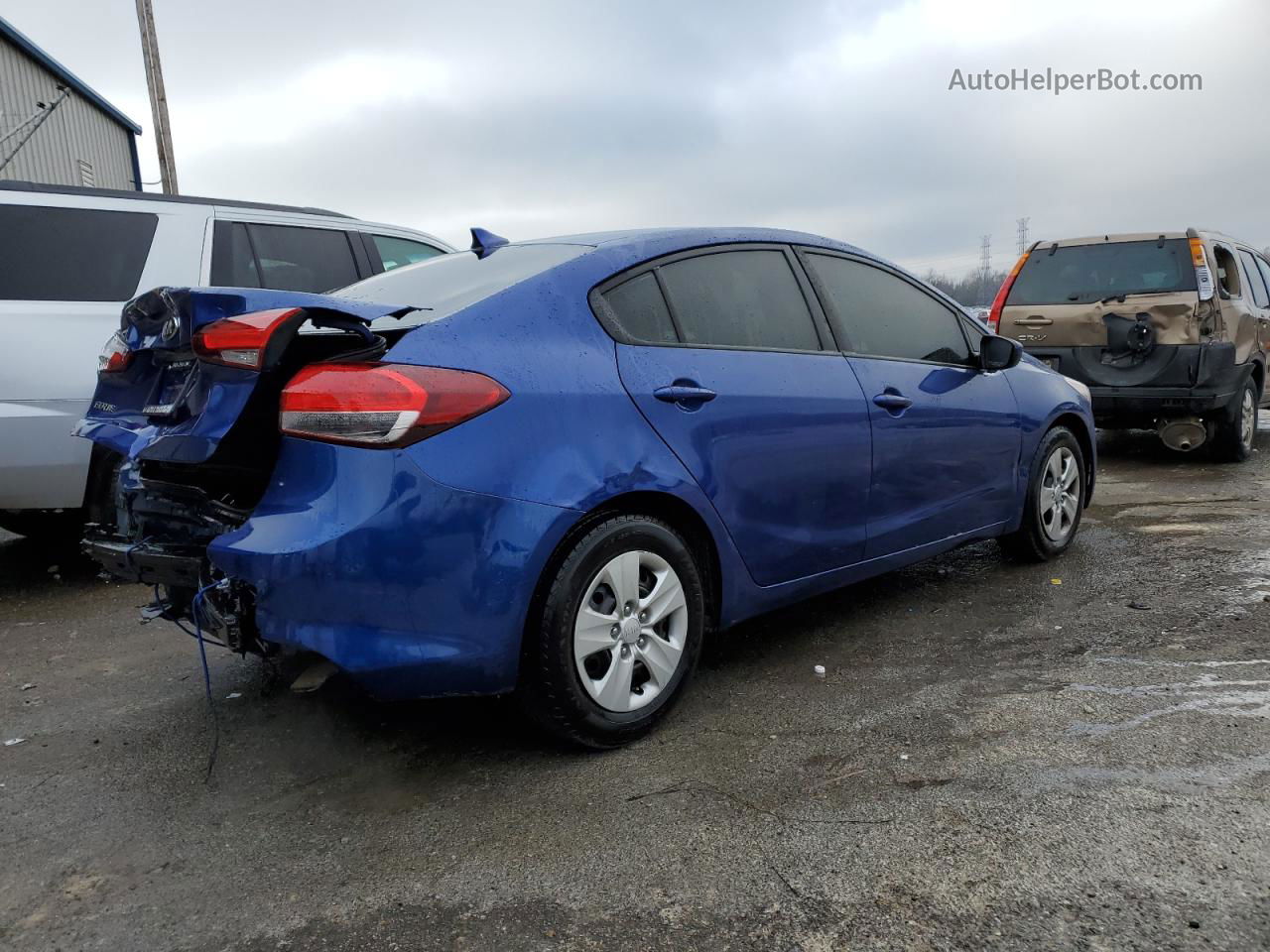 2017 Kia Forte Lx Синий vin: 3KPFK4A75HE036079