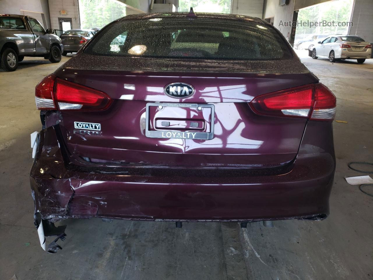 2017 Kia Forte Lx Burgundy vin: 3KPFK4A75HE054064