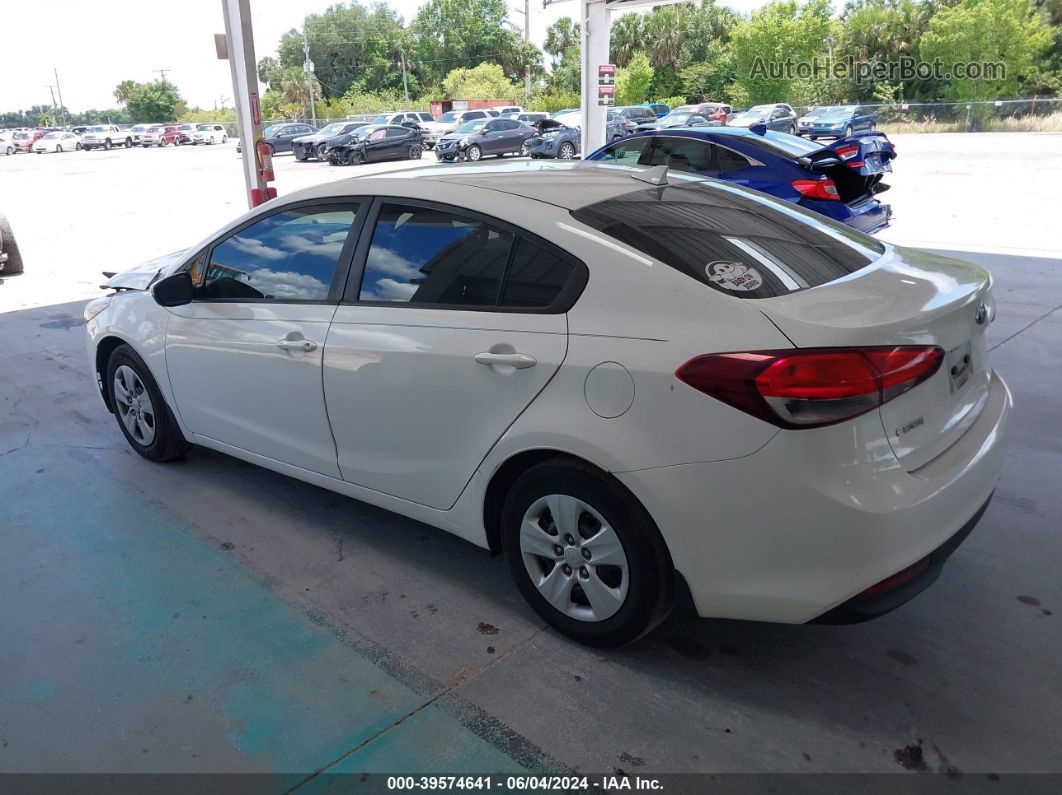 2017 Kia Forte Lx White vin: 3KPFK4A75HE069762