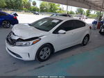 2017 Kia Forte Lx White vin: 3KPFK4A75HE069762