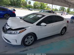 2017 Kia Forte Lx White vin: 3KPFK4A75HE069762