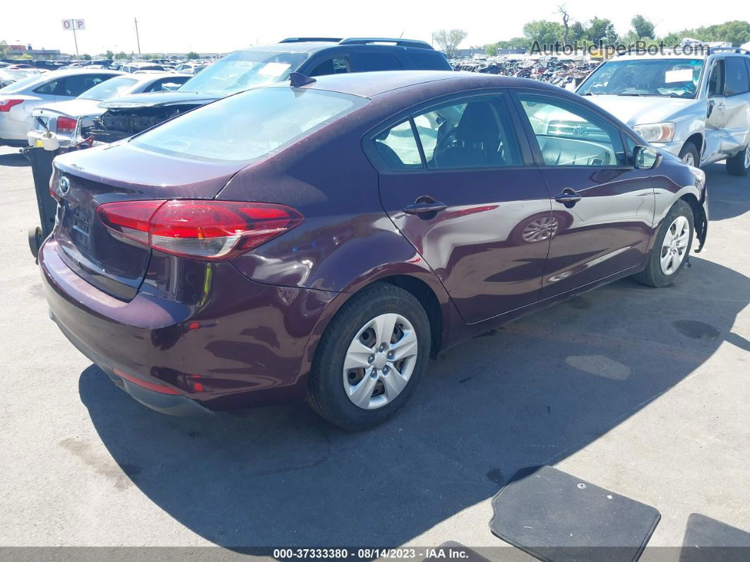 2017 Kia Forte Lx Темно-бордовый vin: 3KPFK4A75HE091132