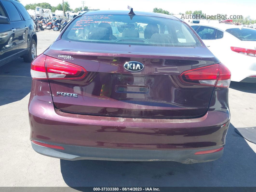 2017 Kia Forte Lx Maroon vin: 3KPFK4A75HE091132