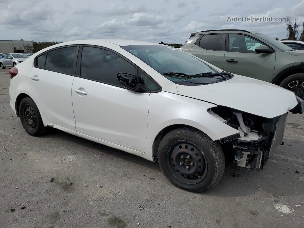 2017 Kia Forte Lx White vin: 3KPFK4A75HE123884