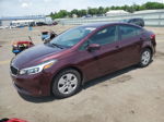 2017 Kia Forte Lx Maroon vin: 3KPFK4A75HE147022