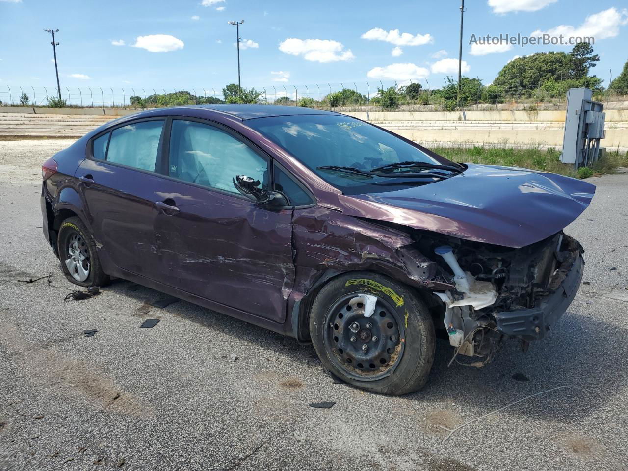 2018 Kia Forte Lx Burgundy vin: 3KPFK4A75JE269157