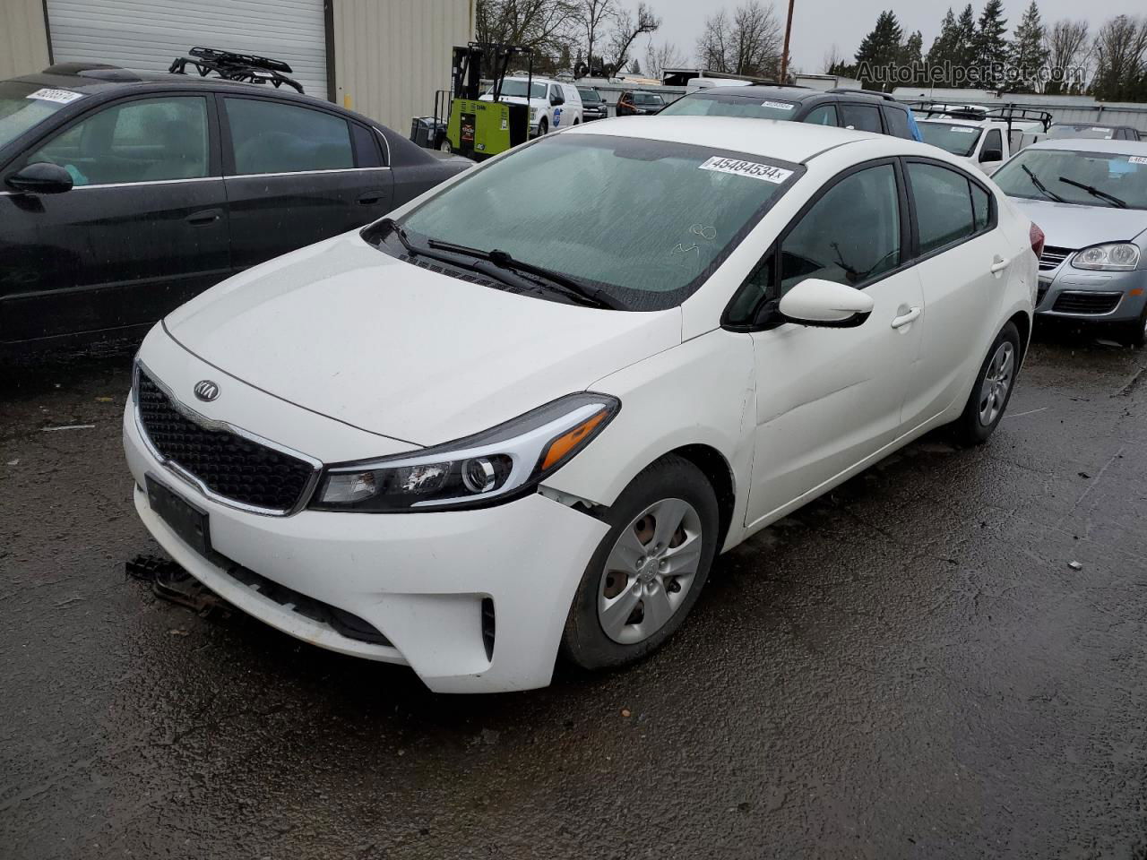 2017 Kia Forte Lx White vin: 3KPFK4A76HE038214