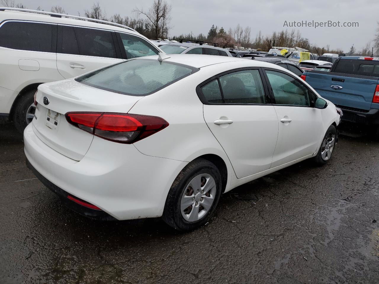 2017 Kia Forte Lx White vin: 3KPFK4A76HE038214