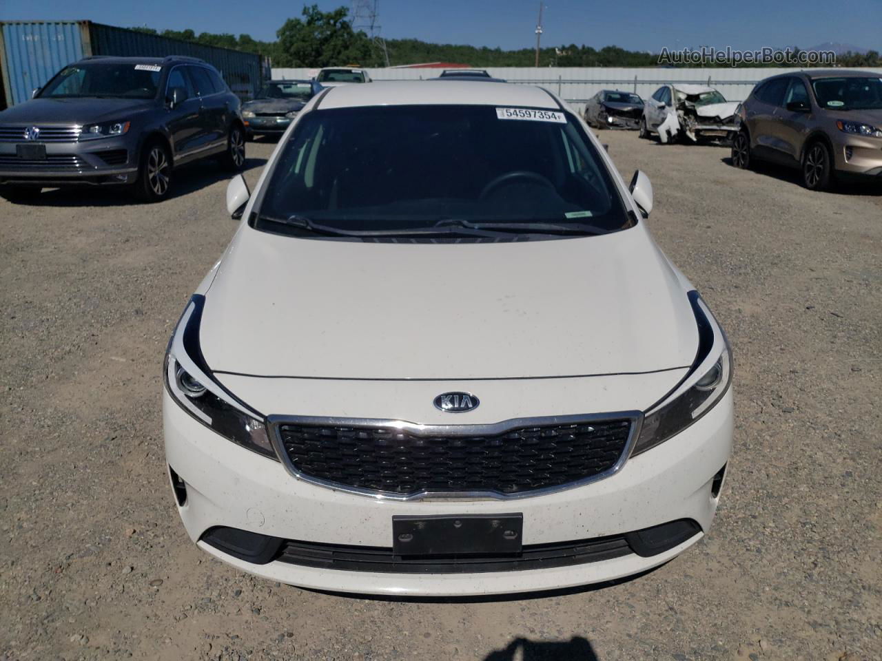 2017 Kia Forte Lx White vin: 3KPFK4A76HE040271