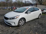 2017 Kia Forte Lx White vin: 3KPFK4A76HE086733