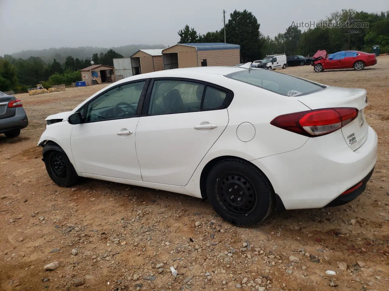 2017 Kia Forte Lx White vin: 3KPFK4A76HE108360