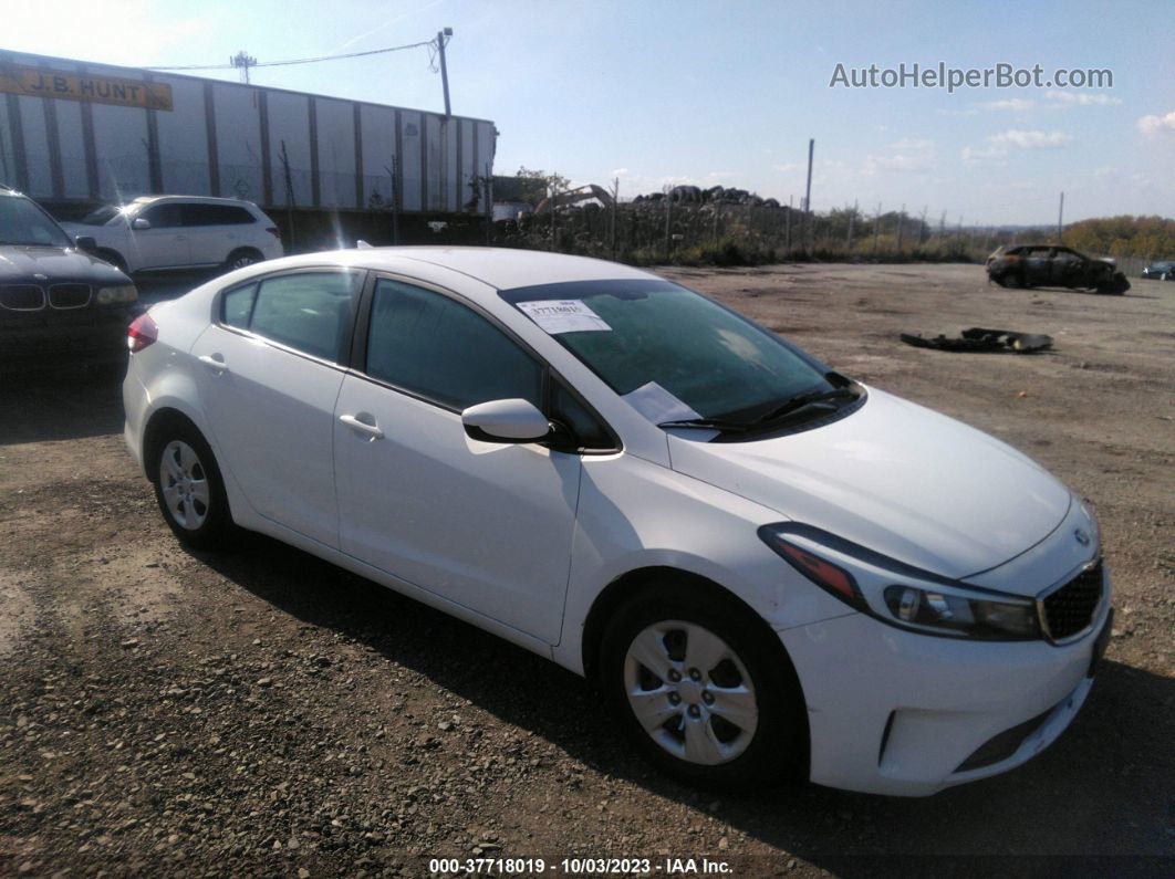 2017 Kia Forte Lx White vin: 3KPFK4A76HE157350