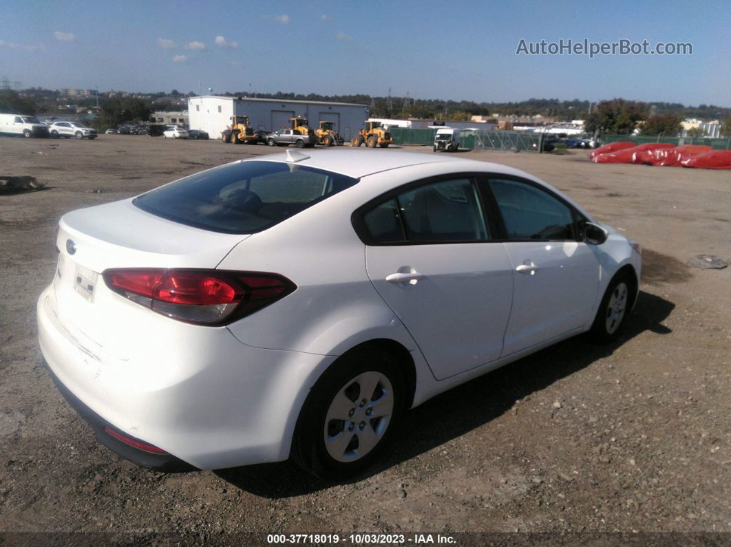 2017 Kia Forte Lx White vin: 3KPFK4A76HE157350