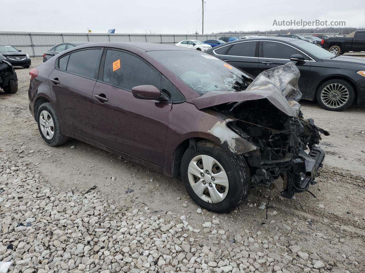 2018 Kia Forte Lx Бордовый vin: 3KPFK4A76JE179399