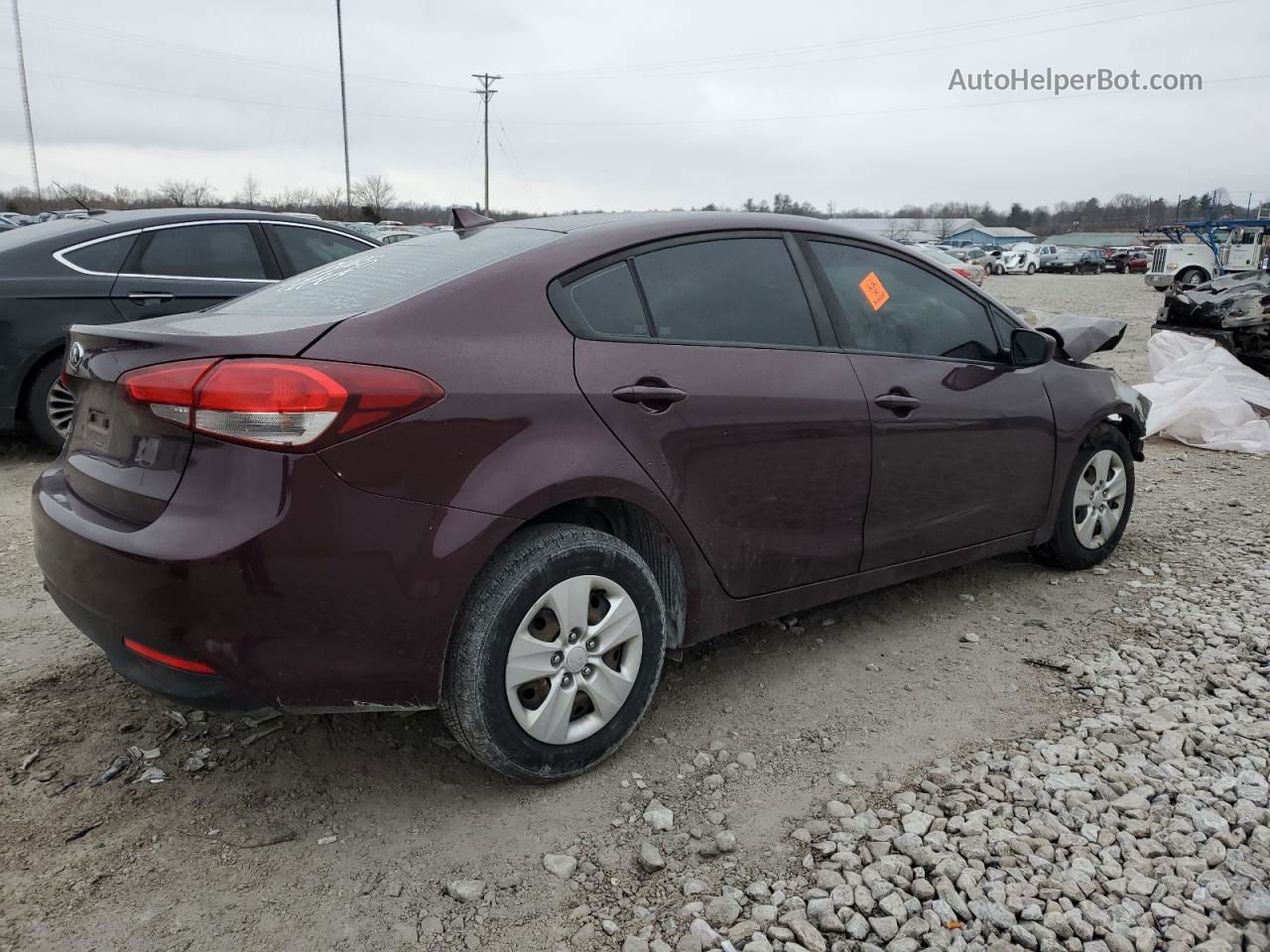 2018 Kia Forte Lx Burgundy vin: 3KPFK4A76JE179399