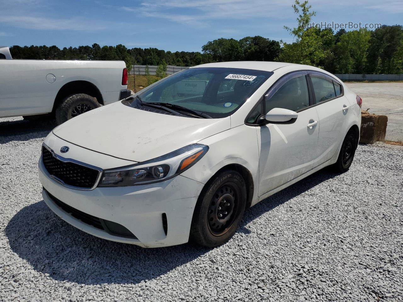 2018 Kia Forte Lx White vin: 3KPFK4A76JE234384