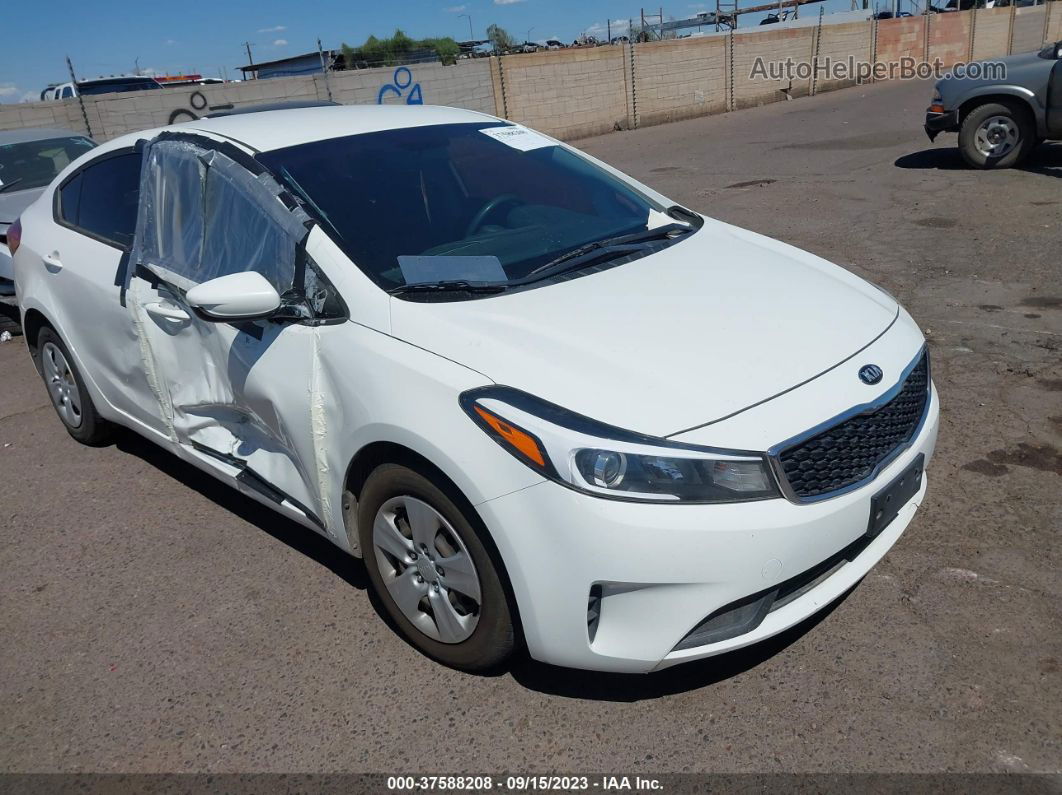 2018 Kia Forte Lx White vin: 3KPFK4A76JE276487