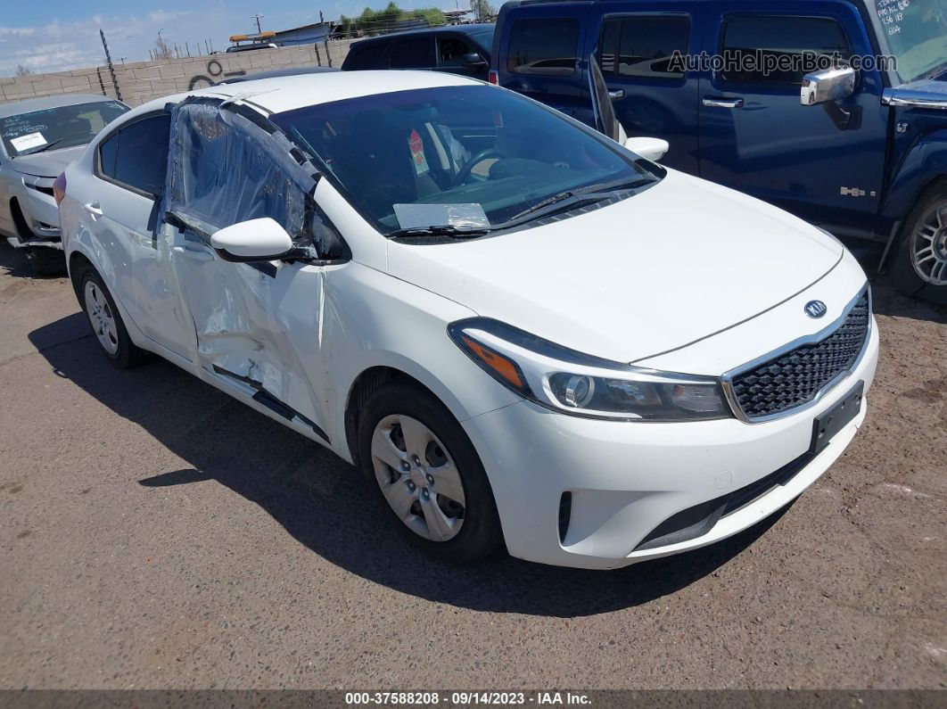 2018 Kia Forte Lx White vin: 3KPFK4A76JE276487