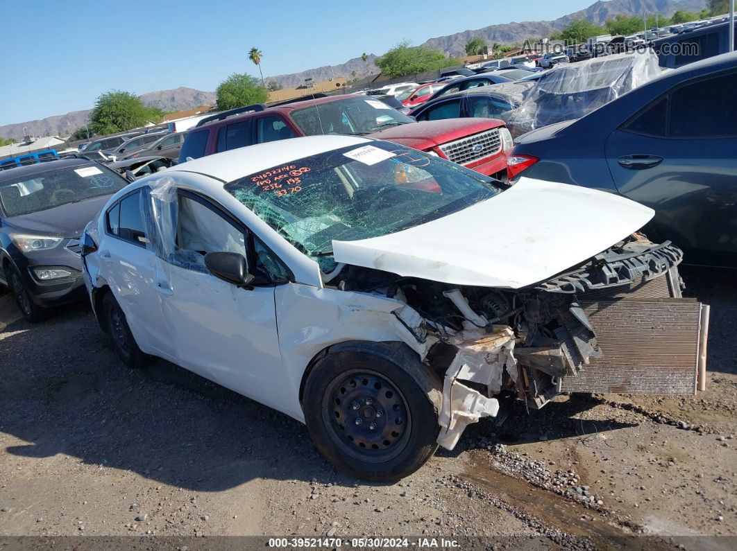 2017 Kia Forte Lx White vin: 3KPFK4A77HE053370