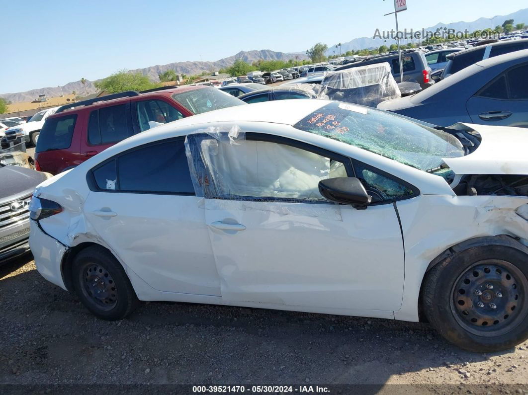 2017 Kia Forte Lx White vin: 3KPFK4A77HE053370