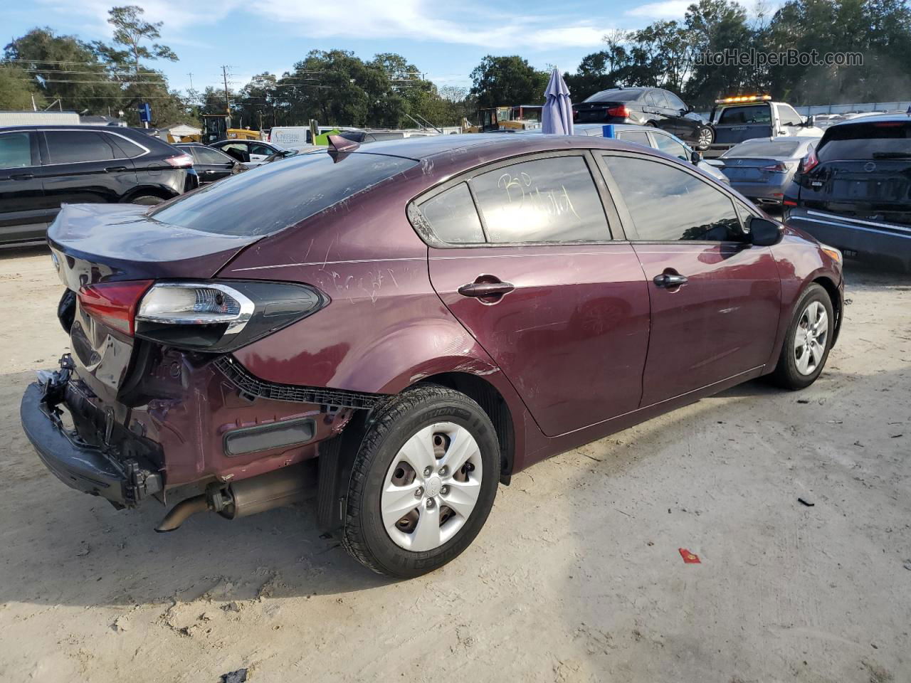 2017 Kia Forte Lx Burgundy vin: 3KPFK4A77HE064532