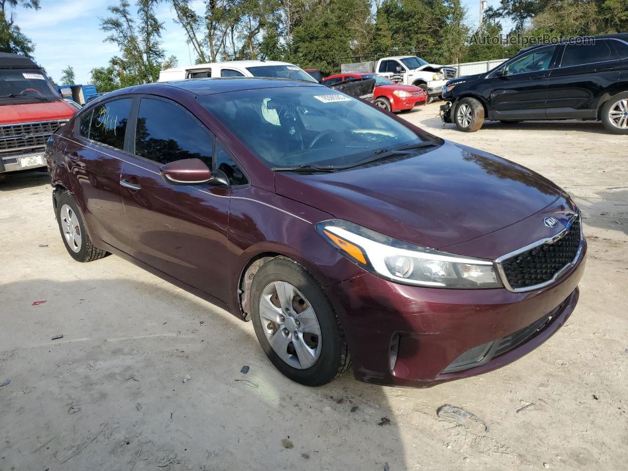 2017 Kia Forte Lx Burgundy vin: 3KPFK4A77HE064532