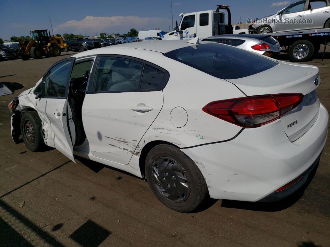 2017 Kia Forte Lx White vin: 3KPFK4A77HE115074