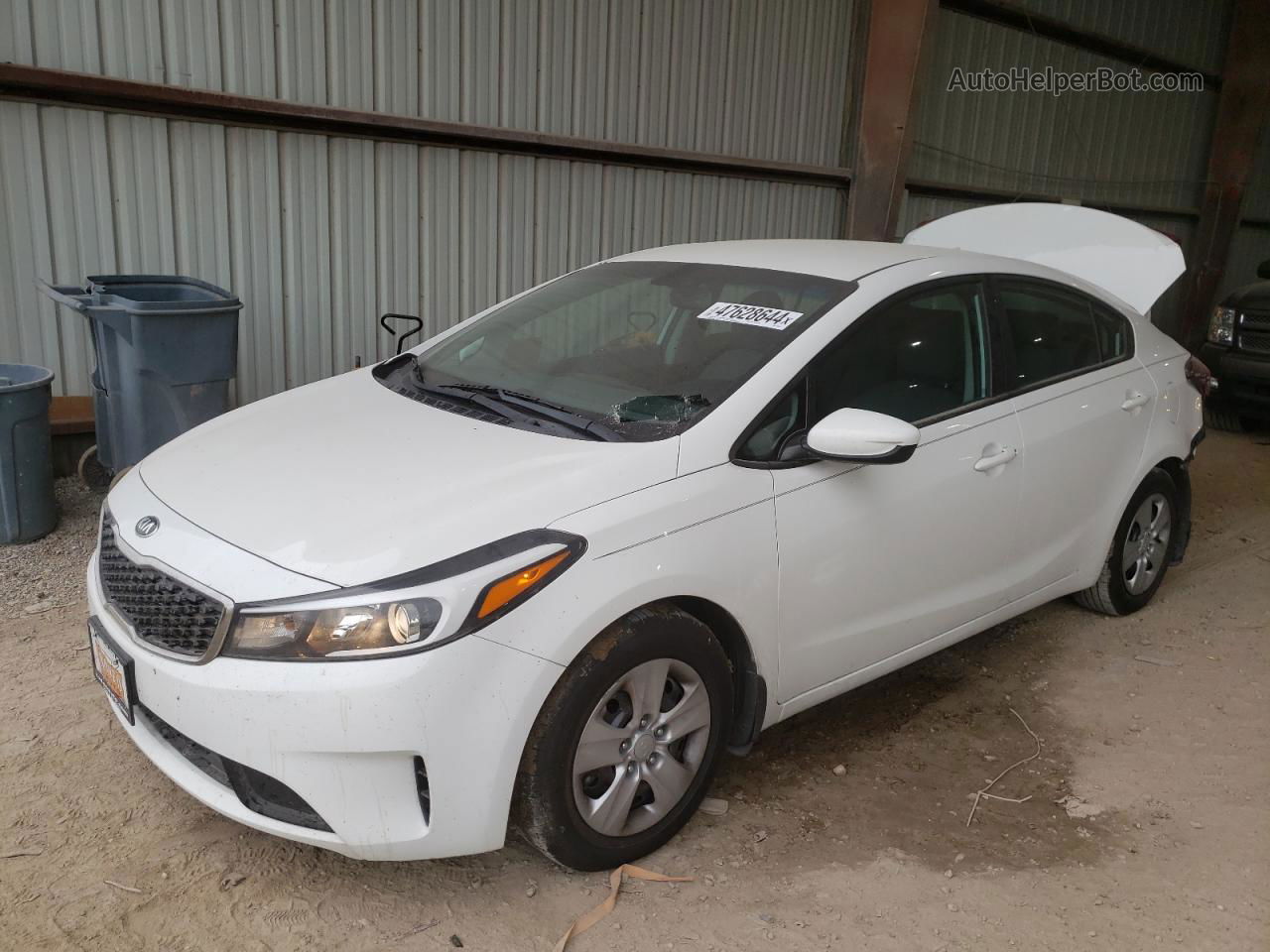 2017 Kia Forte Lx White vin: 3KPFK4A77HE119044