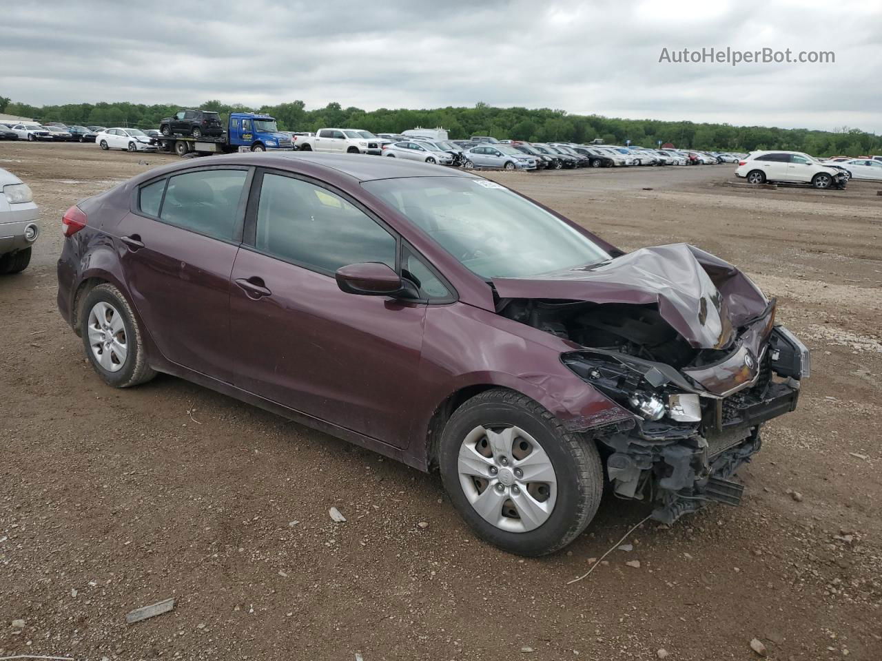 2017 Kia Forte Lx Бордовый vin: 3KPFK4A77HE135356