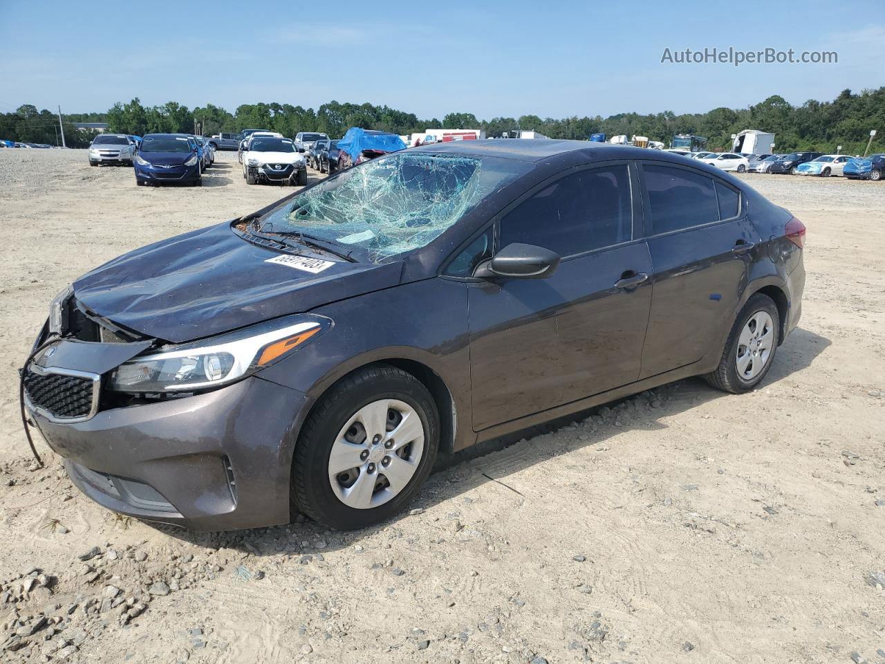 2017 Kia Forte Lx Gray vin: 3KPFK4A77HE160211