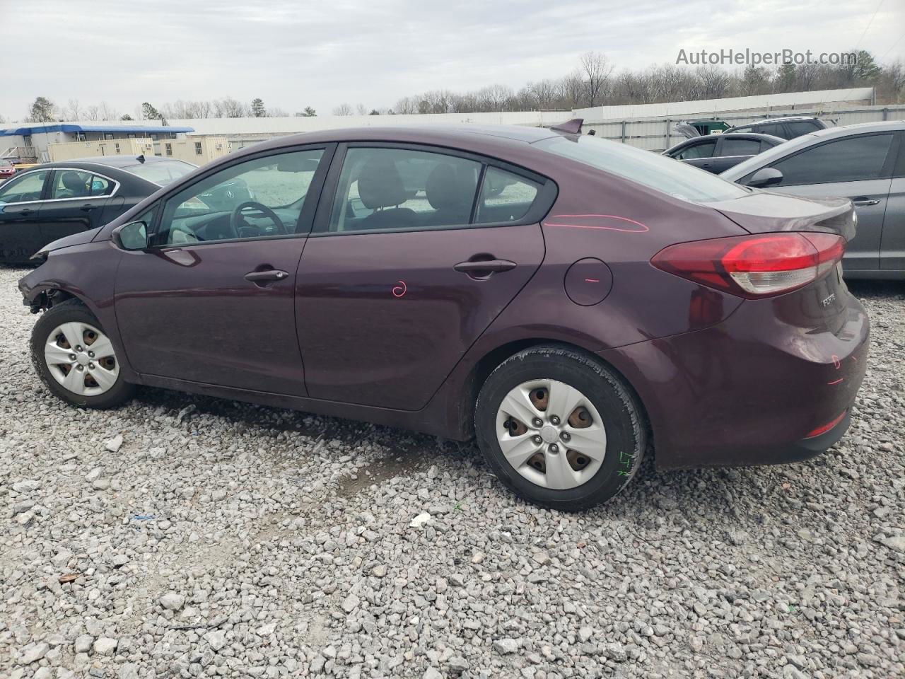 2018 Kia Forte Lx Maroon vin: 3KPFK4A77JE165477