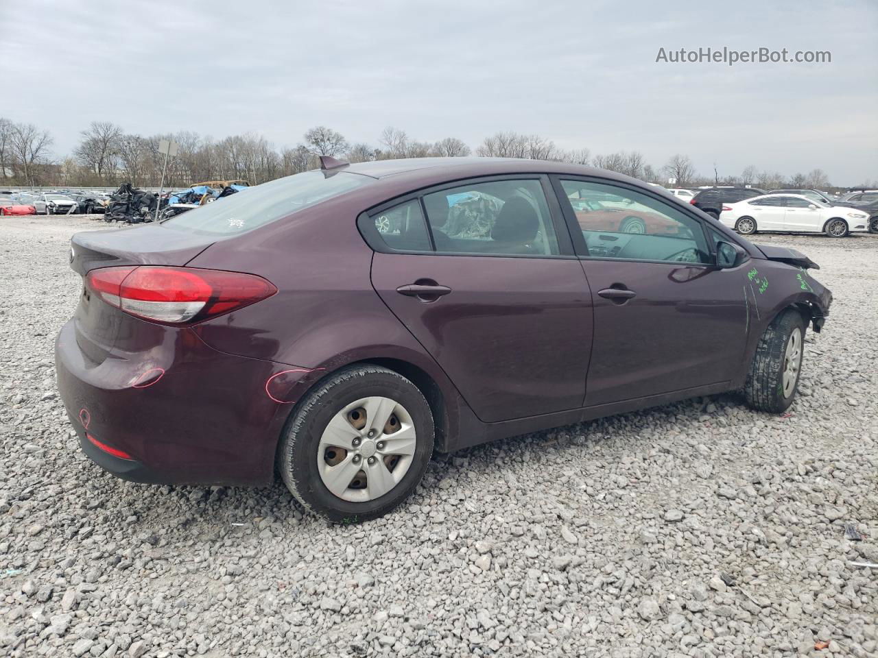 2018 Kia Forte Lx Maroon vin: 3KPFK4A77JE165477