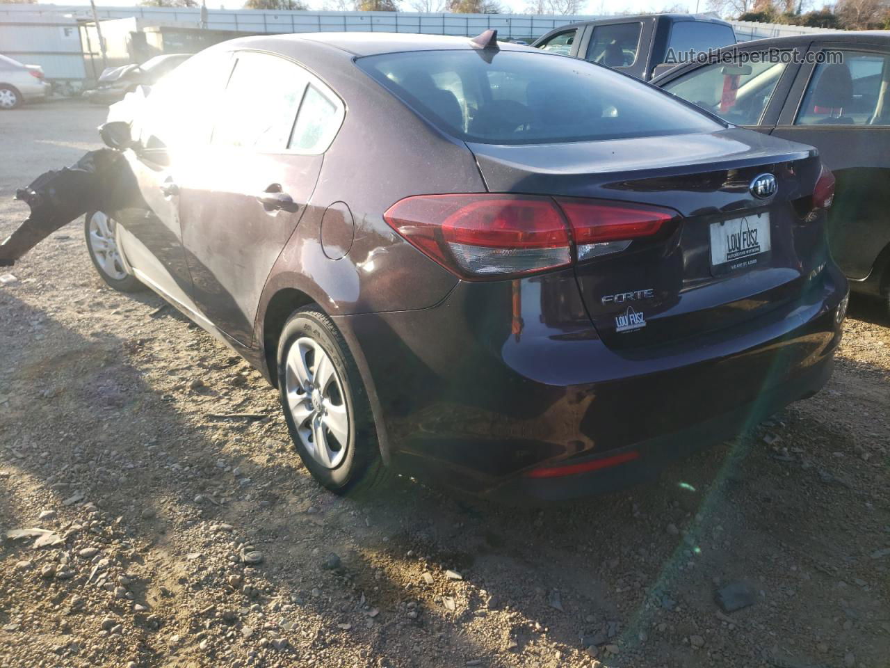 2018 Kia Forte Lx Burgundy vin: 3KPFK4A77JE188824