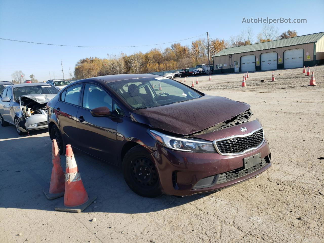 2018 Kia Forte Lx Burgundy vin: 3KPFK4A77JE211325