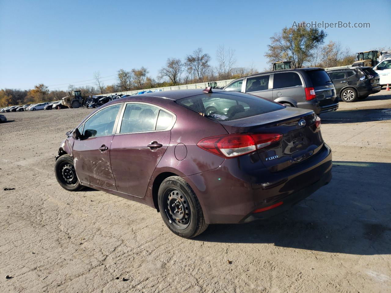 2018 Kia Forte Lx Burgundy vin: 3KPFK4A77JE211325