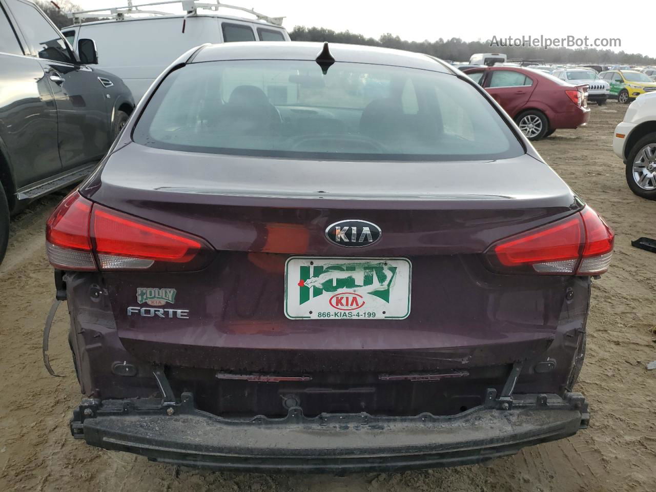 2018 Kia Forte Lx Burgundy vin: 3KPFK4A77JE211986