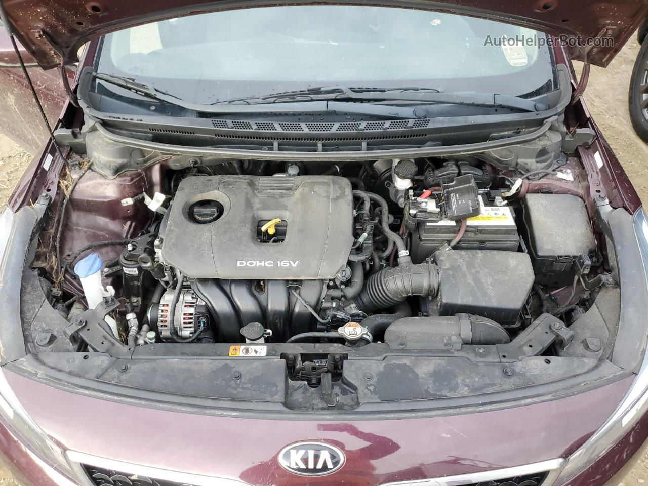 2018 Kia Forte Lx Burgundy vin: 3KPFK4A77JE211986