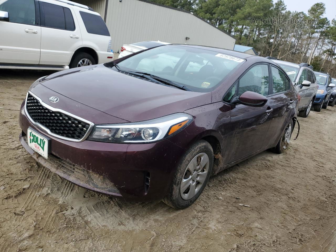 2018 Kia Forte Lx Burgundy vin: 3KPFK4A77JE211986