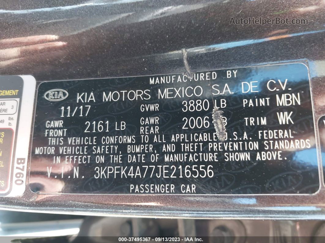 2018 Kia Forte Lx Коричневый vin: 3KPFK4A77JE216556