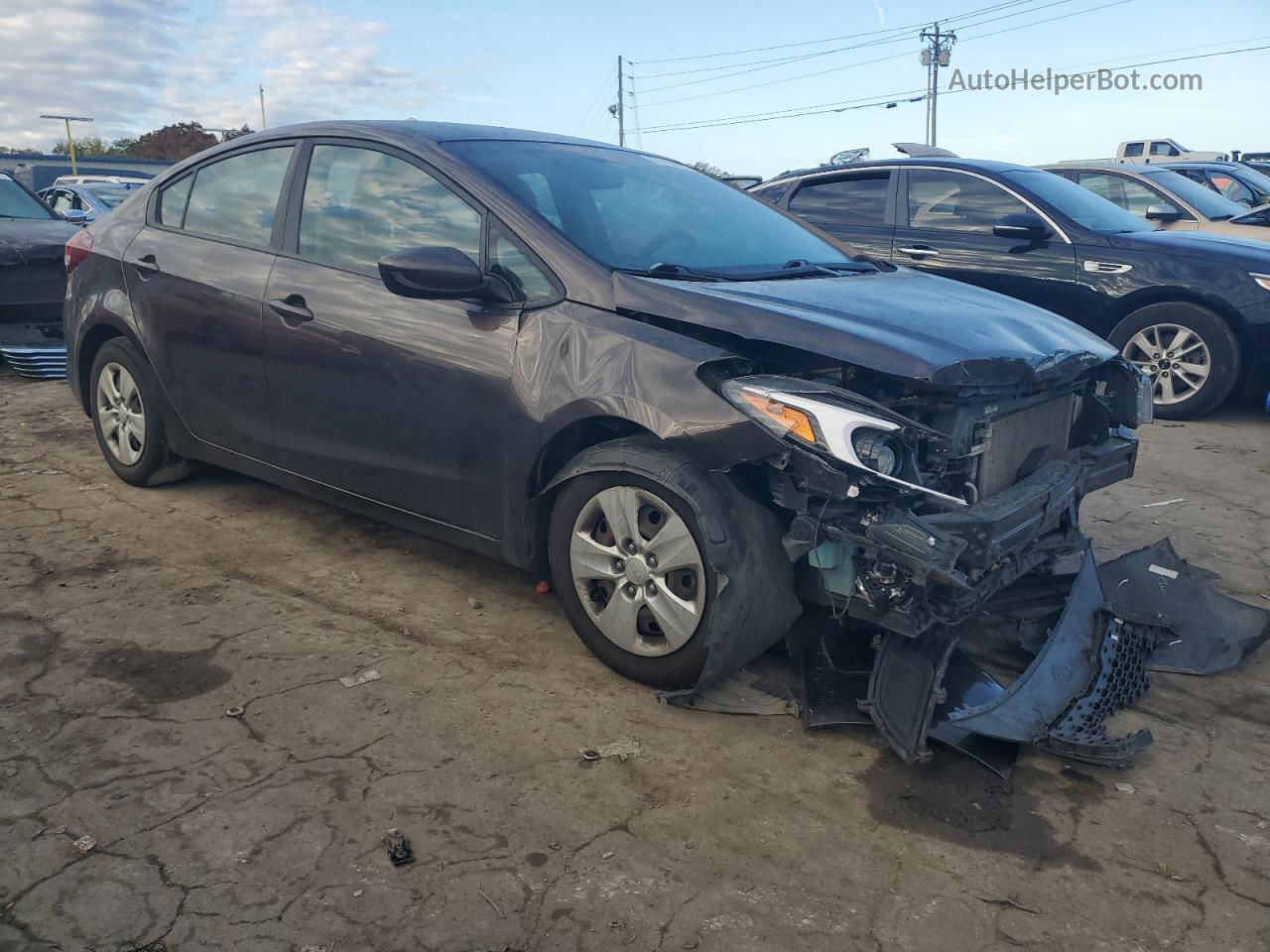 2018 Kia Forte Lx Gray vin: 3KPFK4A77JE221711