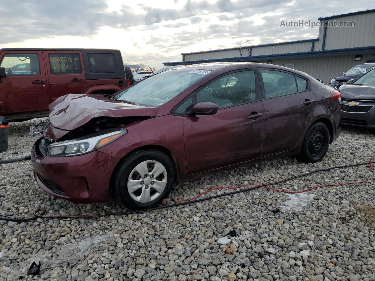 2017 Kia Forte Lx Burgundy vin: 3KPFK4A78HE040451