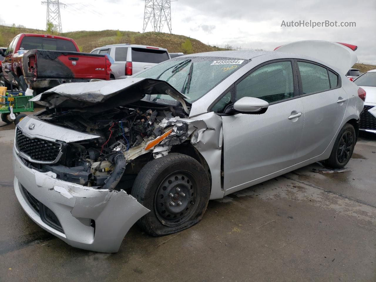 2017 Kia Forte Lx Silver vin: 3KPFK4A78HE043737