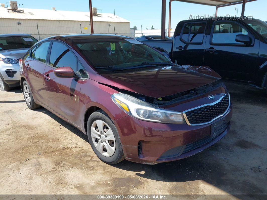 2017 Kia Forte Lx Maroon vin: 3KPFK4A78HE051210