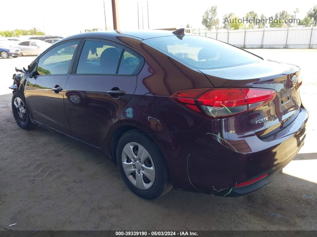 2017 Kia Forte Lx Maroon vin: 3KPFK4A78HE051210