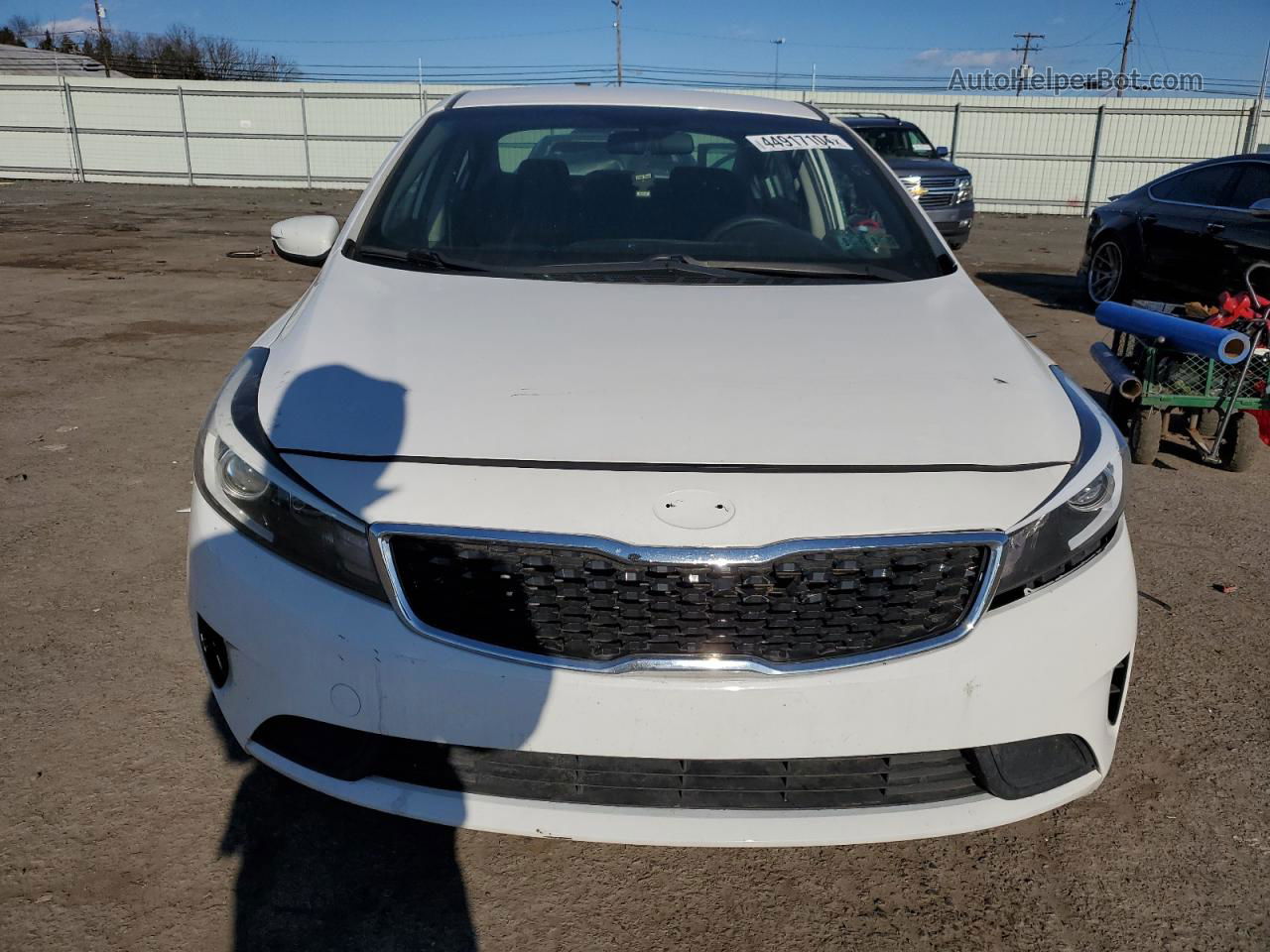 2017 Kia Forte Lx White vin: 3KPFK4A78HE095501