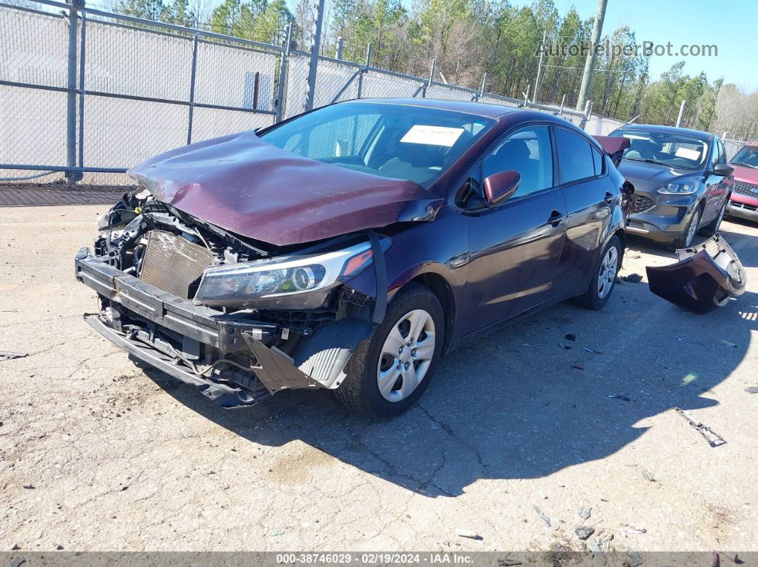 2017 Kia Forte Lx Бордовый vin: 3KPFK4A78HE150853