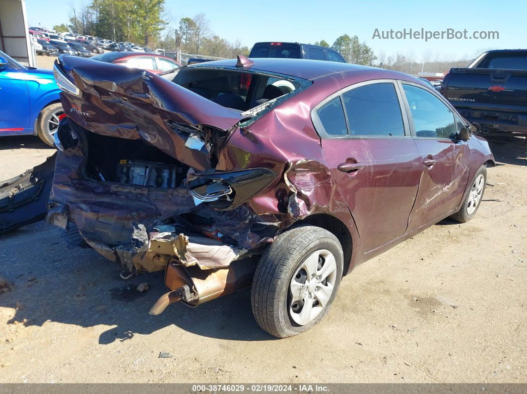 2017 Kia Forte Lx Burgundy vin: 3KPFK4A78HE150853